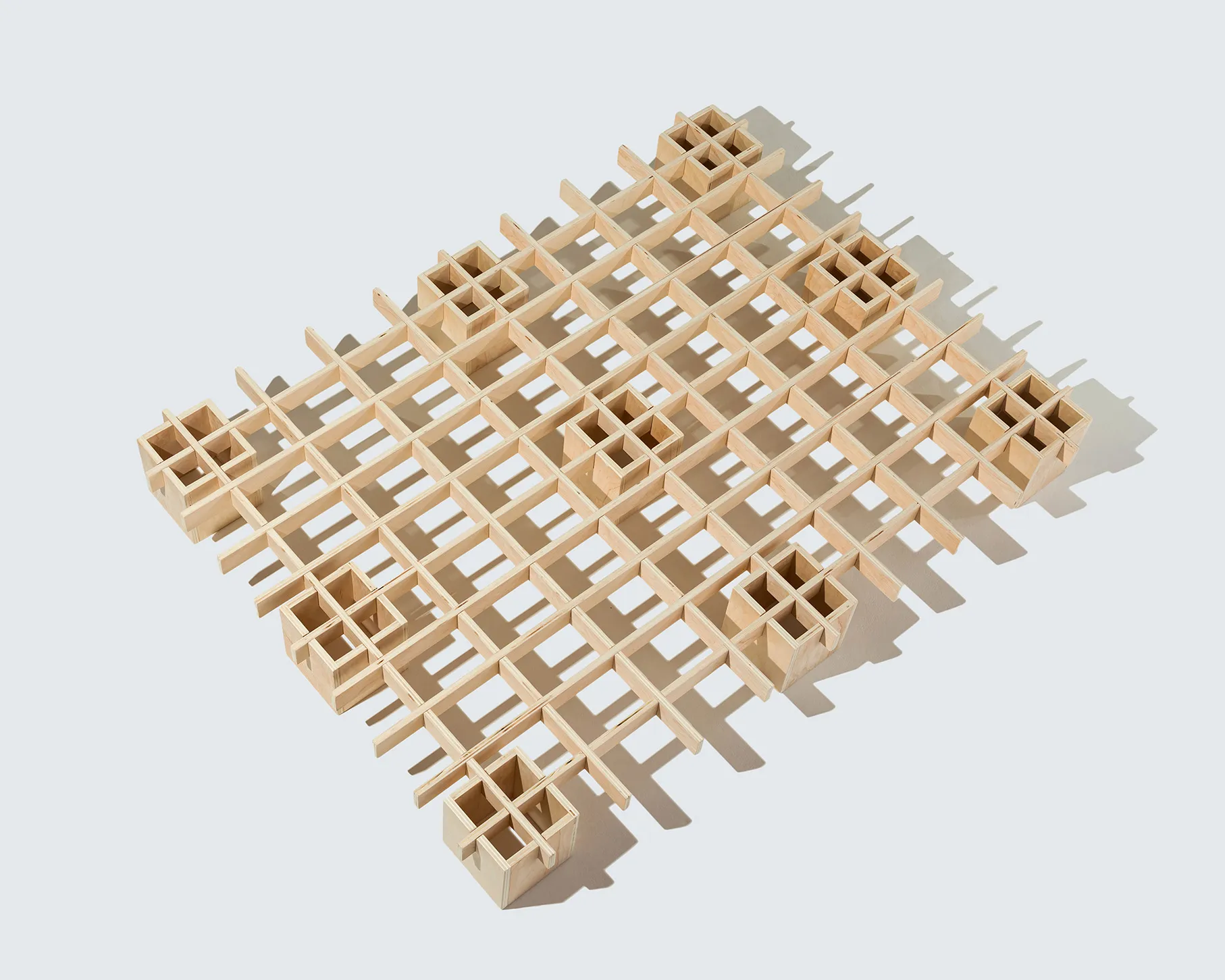 Tic Tac Toe bed frame by Quagga Designs.